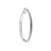 Plated Sterling Silver Sparkle Hoop Earrings