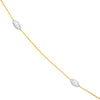 Long And Lovely Yllow/White Oval Bead Necklace