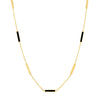 Black Enamel Alternating Bar Station Necklace