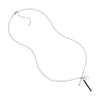 Sterling Silver Enamel Bar with Peace Mixed Charm Necklace