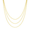 Triple Strand Valentino Chain Adj. Necklace