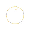 Two-Tone Staple Bar Stations Adjustable Bracelet