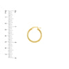 3mm x 25mm Polished Hoop Earrings
