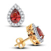 14K 0.18Ct  Diamond  Ruby Earring