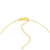 Sterling Silver Half-CZ Vertical Bar Adjustable Necklace