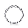 14K White Gold Wedding Band