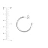 20mm D-Tube Round Hoop Earrings