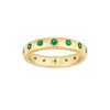 0.37ct Round Emerald Straight Band Ring