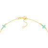 Lt.Turquoise Enamel Crosses Station Bracelet