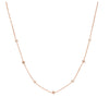 Diamond Bezel and Cluster Stations Necklace