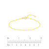 Neon Yellow Enamel Bead Piatto Chain