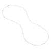 Sterling Silver CZ and Open Heart Station Long Necklace