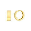 High Polished Round Hoop Earrings