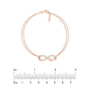 Plated Sterling Silver CZ Infinity Love Bracelet