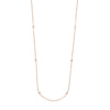 Sterling Silver CZ Bezel Station Long Necklace