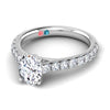 Lab Grown Diamond Pave Diamond Shank Ring