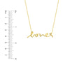 Cursive Love Necklace with 3pt Diamond
