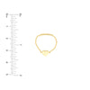 Mini Heart Ring on Chain with Sizing Bar