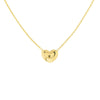 Triple Strand Puffy Heart Necklace