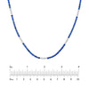 Alternating Sapphire Diamond Tennis Necklace