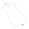 4mm Sapphire Stone Bezel Necklace