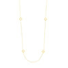 Long Chain Necklace with Floral Stations
