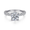 14K White Gold Round Diamond Engagement Ring