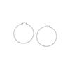 Sterling Silver 2mm x 25mm Polished Hoop Earrings