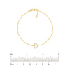 Sideways Mini CZ Heart Adjustable Bracelet