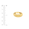 Graduated Ribbed Polished Ring