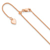 Sterling Silver Rose Gold-plated Adjustable 1mm Spiga Chain