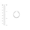 3x25mm D/C Florentine Round Hoop Earrings
