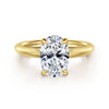 14K Yellow Gold Oval Diamond Engagement Ring