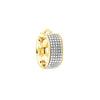 Plated Sterling Silver Five-Row Sparkle Hoops