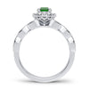 14K 0.28Ct Diamond Emerald Ring