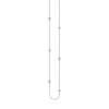 Sterling Silver Diamond-Cut Bead Station Long Necklace