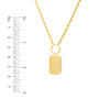 Engravable Dog Tag Necklace on Rope Chain