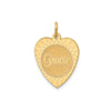 Heart Disc Name Plate Charms