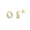 Two-tone Open Love Knot Stud Earrings on Post Back