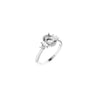 14K White 7x5 mm Oval 1/5 CTW Natural Diamond Semi-Set Engagement Ring