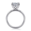 Platinum Round Solitaire Diamond Engagement Ring