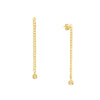 Bead on Curb Chain Drop Earrings