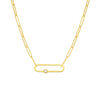 Diamond Paper Clip Necklace