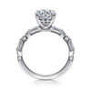 14K White Gold Round Diamond Engagement Ring