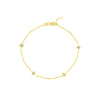 Diamond Star Bezels and Beads Bracelet