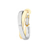 Two-Tone Criss-Cross Omega Back Hoops
