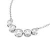 Bezel Set 5 Stone Graduated Diamond Necklace
