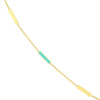 Turquoise Enamel Alternating Bar Necklace