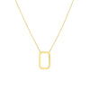 Rounded Rectangle Pendant Necklace