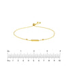 Mini Sliding Bar and Bead Bolo Bracelet